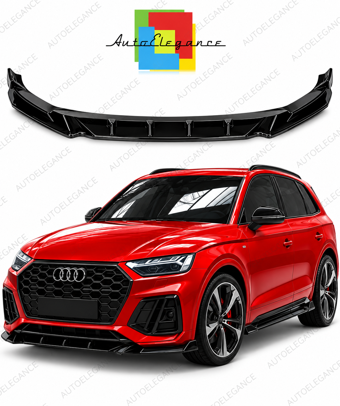 👉Splitter anteriore adatto per Audi SOS/QS s-Line SUV 1 Sportback Mk2 20-24👈