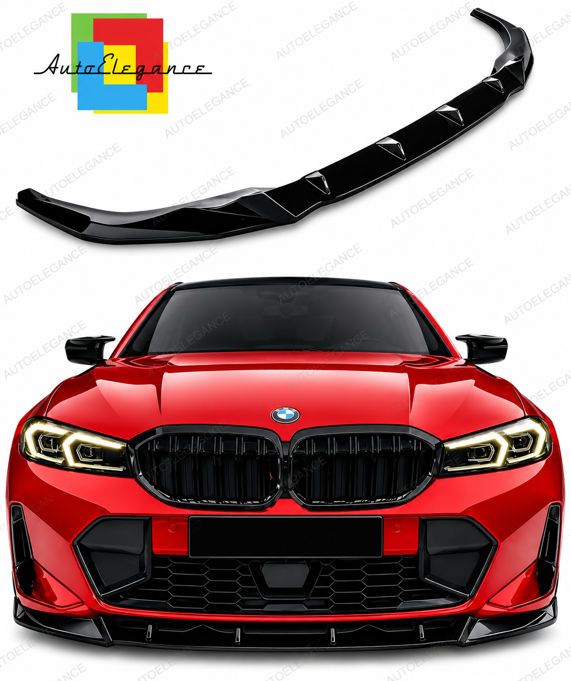 👉Splitter anteriore adatto per BMW Serie 3 G20/G21 M-Pack Facelift (2024+)👈