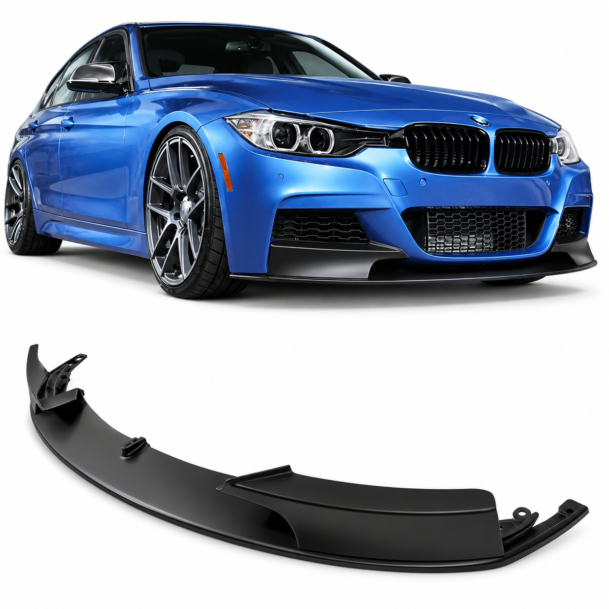 💕BODYKIT ADATTO  PER  BMW F30 LOOK M PERFORMANCE PDC 2 USCITE DI SCARICO💕