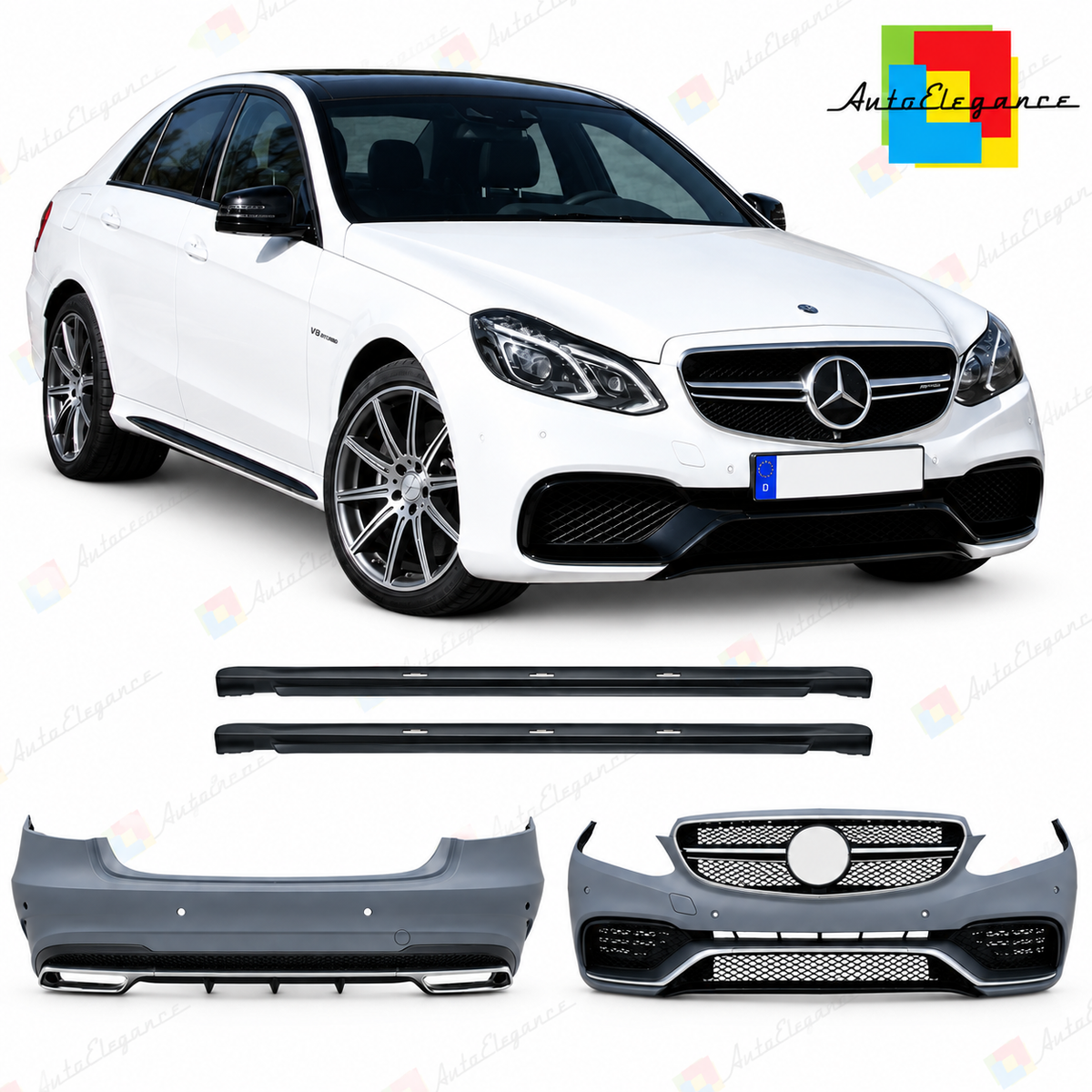 💕BODYKIT ADATTO  PER  MERCEDES CLASSE E W212 13-16 BERLINA LOOK E63 AMG 💕