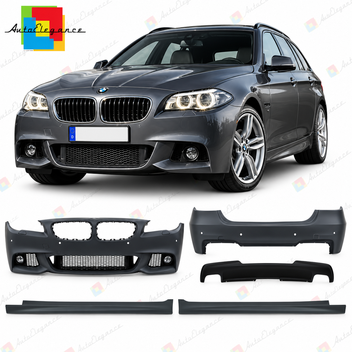 💕BODYKIT ADATTO  PER  BMW 5 F11 TOURING LOOK M 10-13 PDC + LAVAFARI 💕