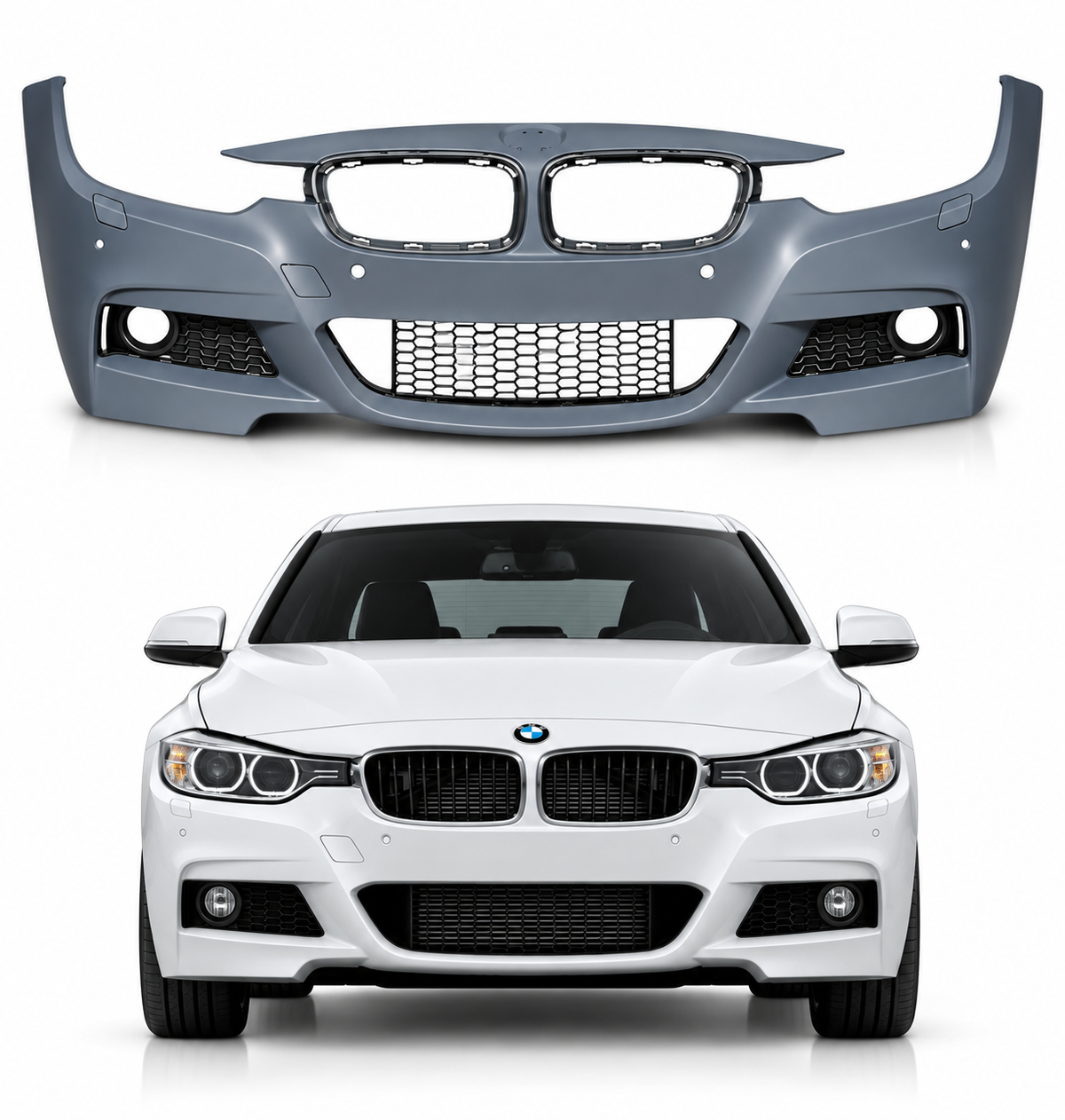 💕BODYKIT ADATTO  PER  BMW 3 F31 LOOK M PERFORMANCE PDC USCITA DOPPLA 💕