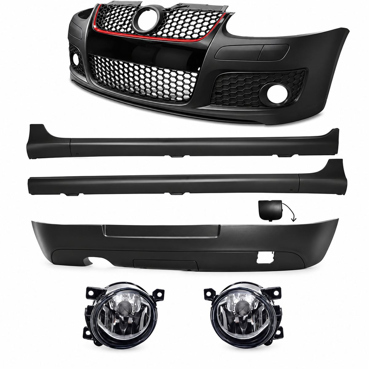 💕BODYKIT ADATTO  PER  VW GOLF 5 LOOK GTI + FARI💕