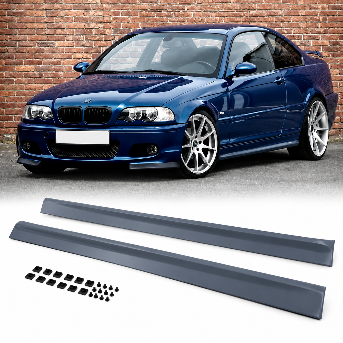 💕BODYKIT ADATTO  PER  BMW E46 COUPE 99-07 LOOK M2 SENZA PDC💕