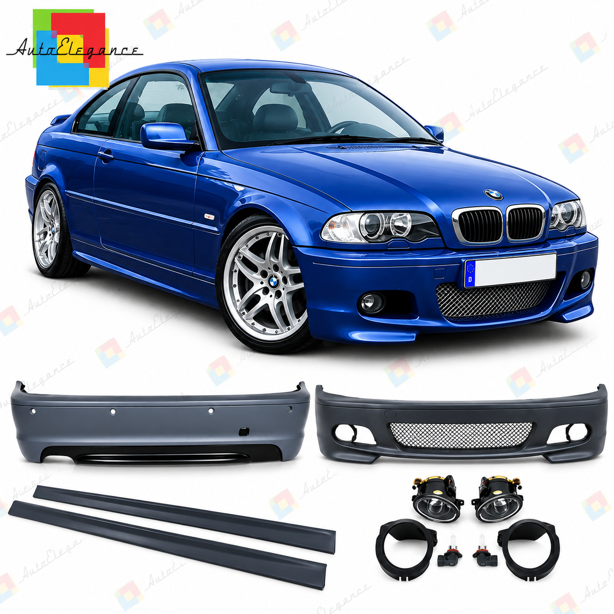 💕BODYKIT ADATTO  PER  BMW E46 COUPE 99-07 PDC LOOK M2💕