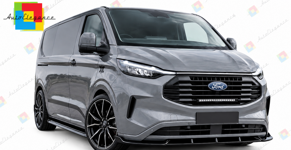 💕ART.10520 SPLITTER  ADATTO  PER FORD TRANSIT CUSTOM 2023+ NERO  LUCIDO 💕