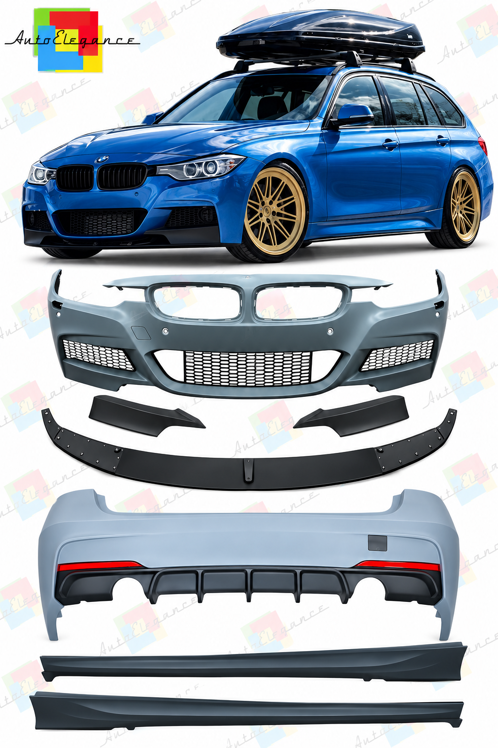 💕BODYKIT ADATTO PER  BMW 3 F31 TOURING LOOK M PERFORMANCE💕