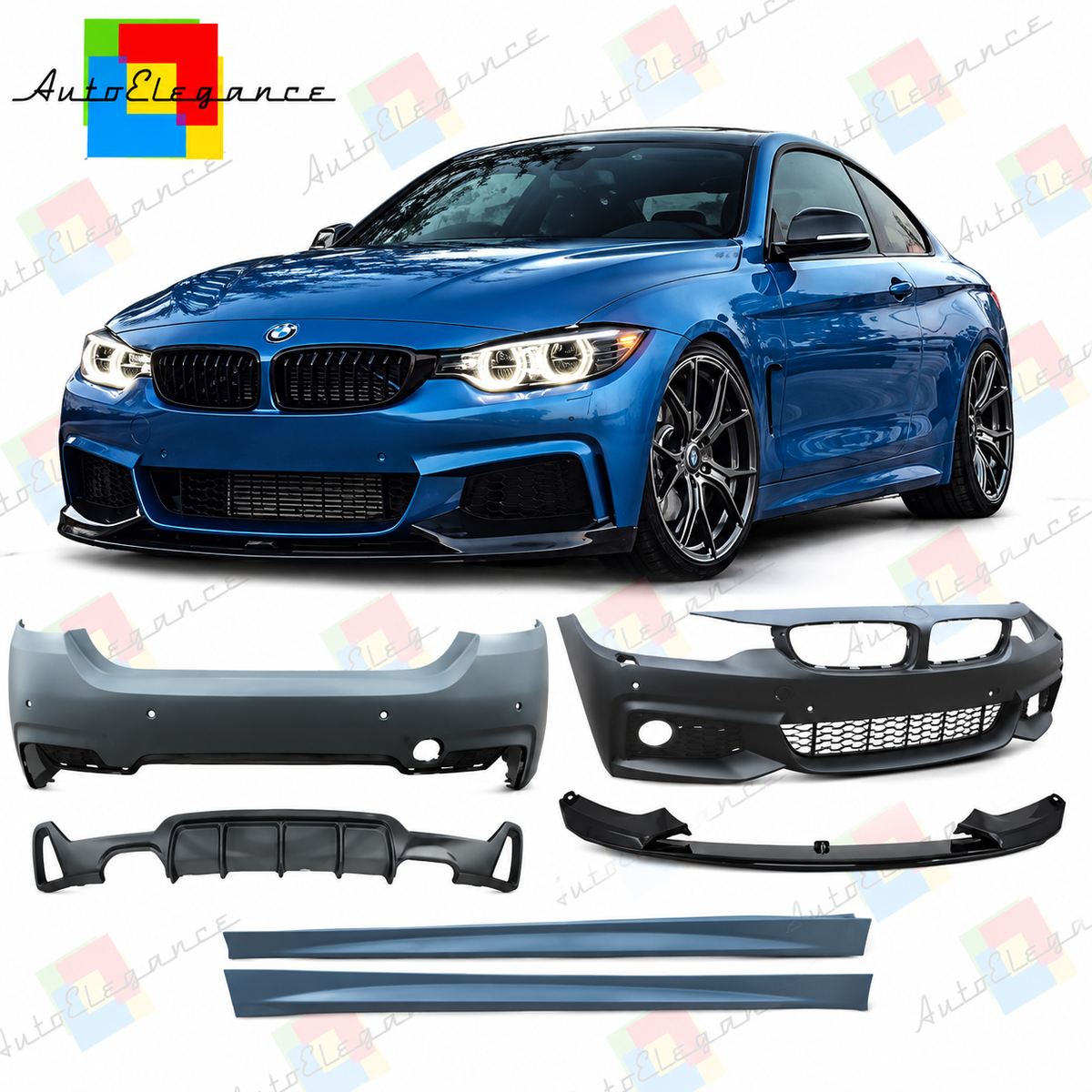 💕BODYKIT  ADATTO PER    BMW 4 F36 GRAN COUPE LOOK M PERFORMANCE PDC SRA💕