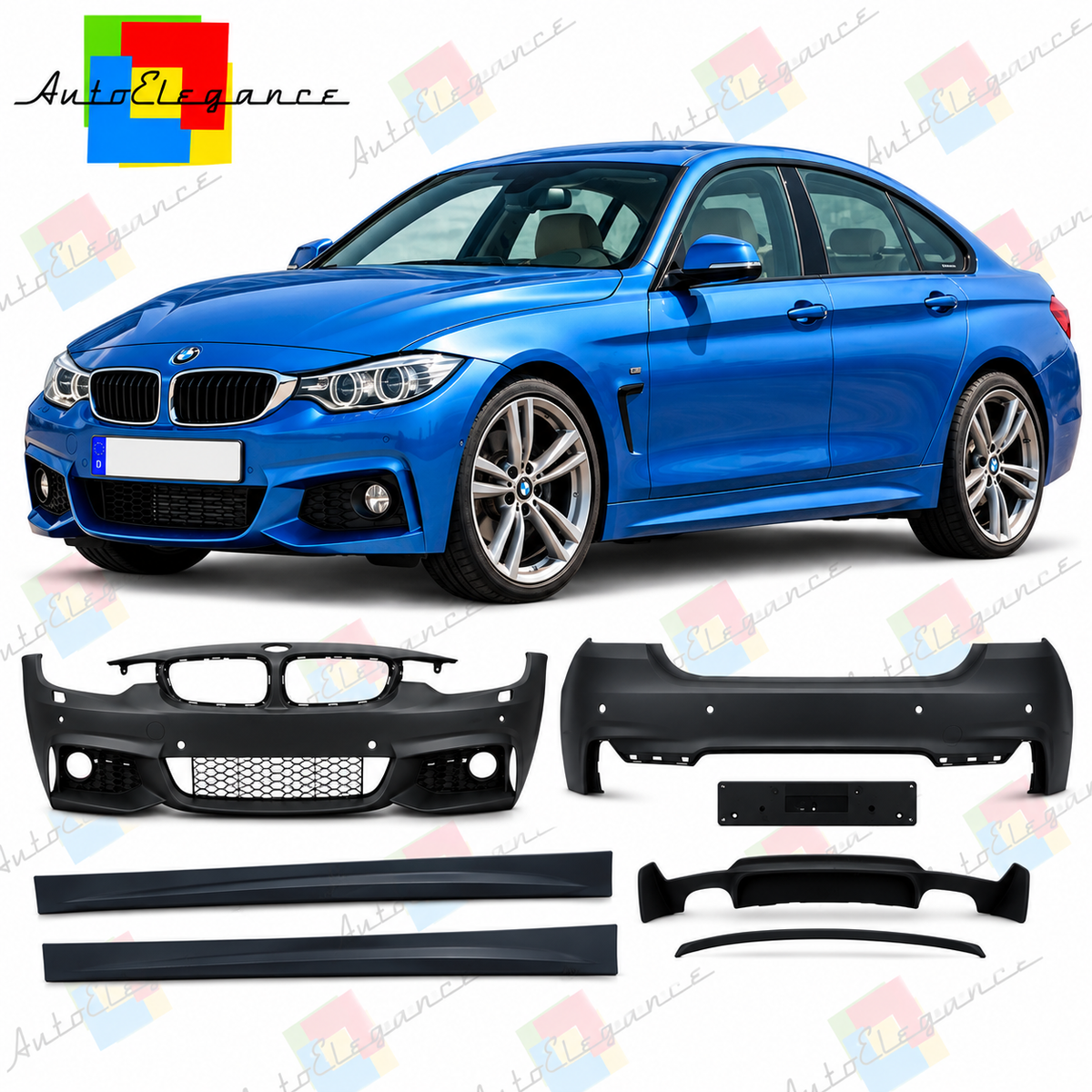 💕BODYKIT  ADATTO PER   BMW F36 GRAN COUPE LOOK M PDC💕