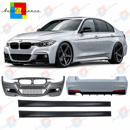 💕BODYKIT  ADATTO PER  BMW F30 LOOK M PERFORMANCE PDC USCITA DOPPIA💕