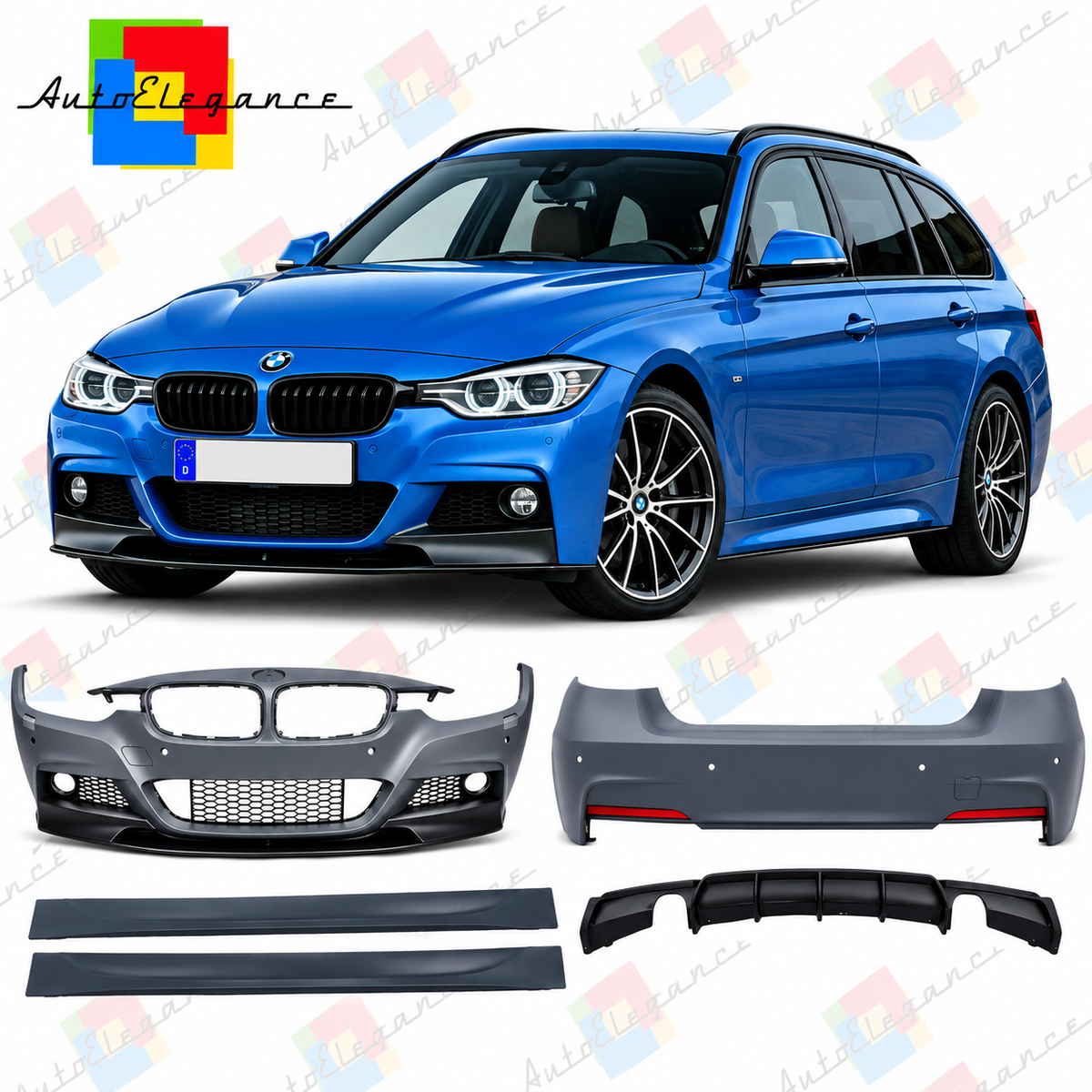 💕BODYKIT  ADATTO PER  BMW 3 F31 TOURING LOOK M PERFORMANCE PDC💕