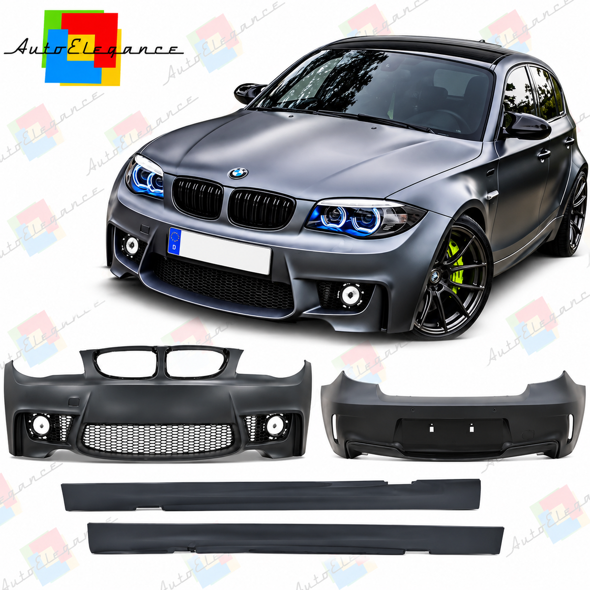 💕BODYKIT  ADATTO PER  BMW 1 E87 LOOK 1M SENZA PDC💕