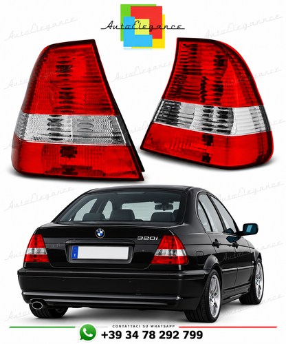 👉Fanali posteriori rossi e bianchi adatto per BMW E46 06.01-12.04 compatti👈