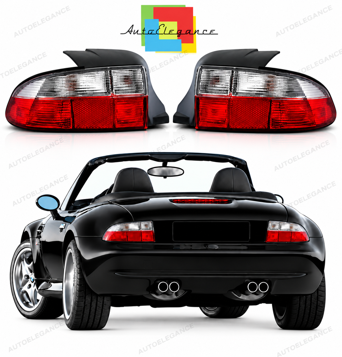 👉Fanali posteriori rossi e bianchi adatto per BMW Z3 01.96-99 Roadster👈