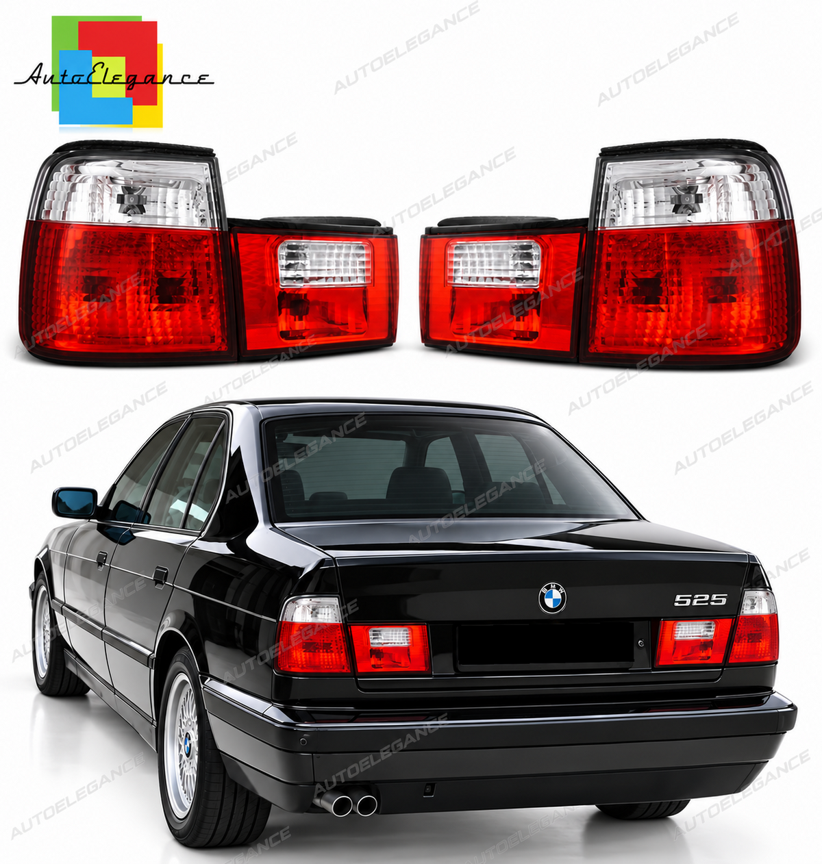 👉Fanali posteriori rossi e bianchi adatto per BMW E34 02.88-12.95👈