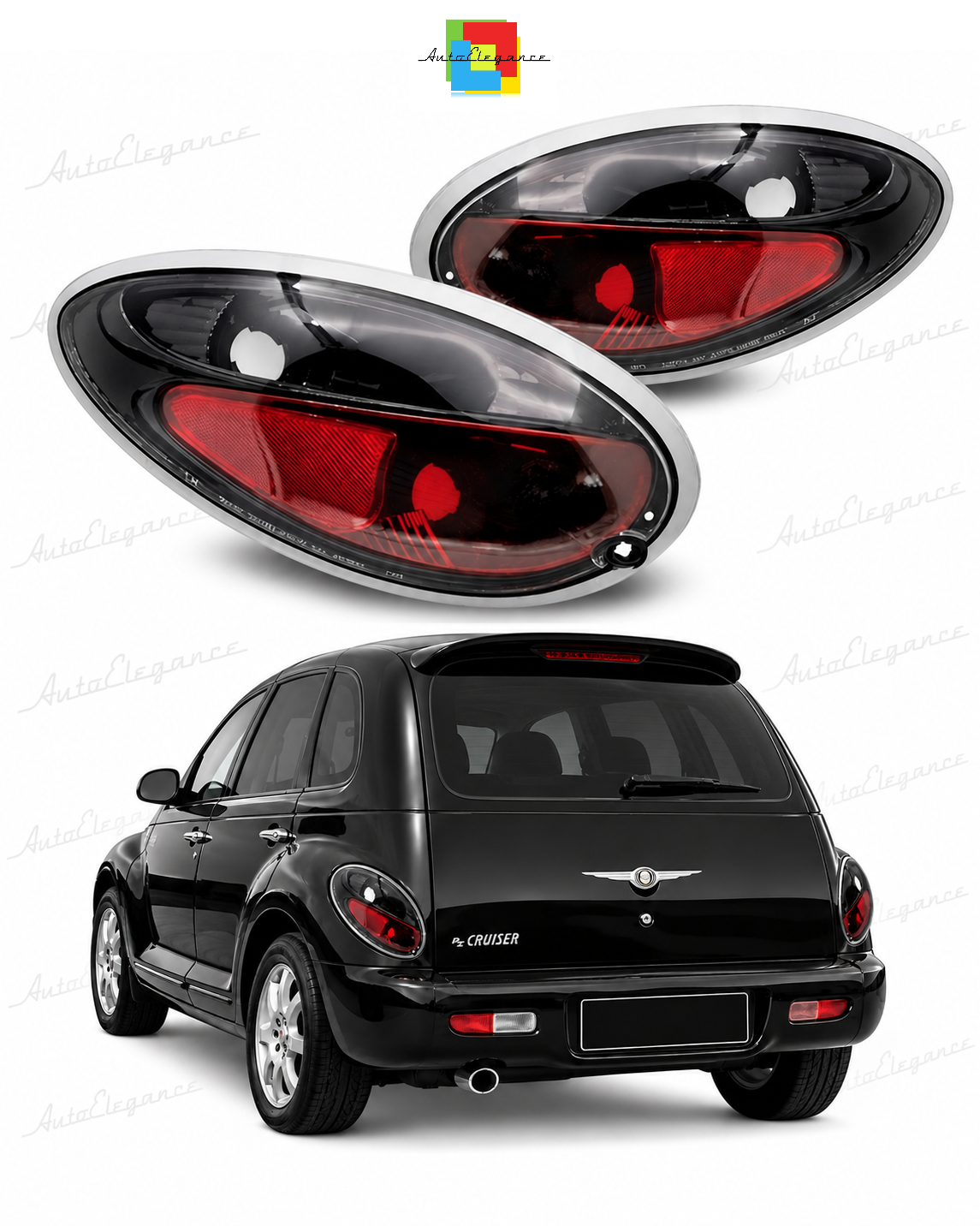 👉Fanali posteriori NERI adatto per CHRYSLER PT CRUISER 06.00-06 👈