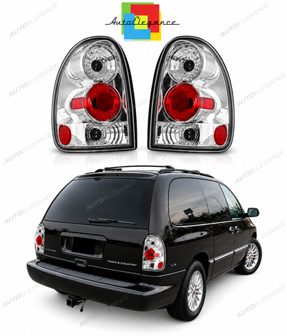 👉Fanali Posteriori adatto per CHRYSLER VOYAGER 96-02.01 CROMATA👈