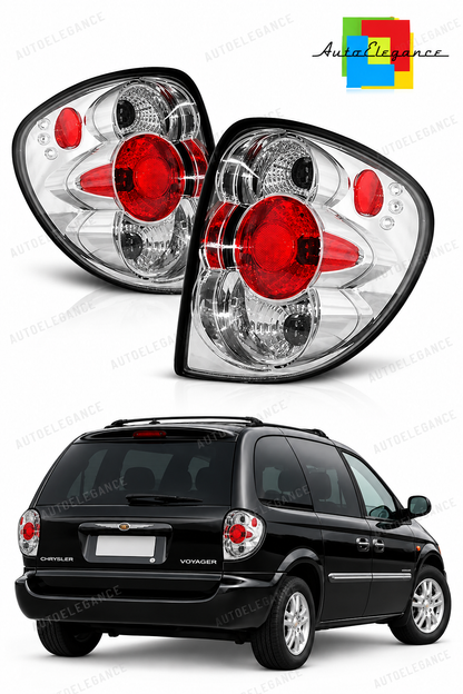 👉Fanali Posteriori adatto per CHRYSLER VOYAGER 03.01-03.04 CROMATO👈