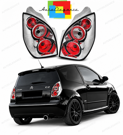 👉Fanali posteriori adatto per CITROEN C2 11.03-10 CROMATI👈