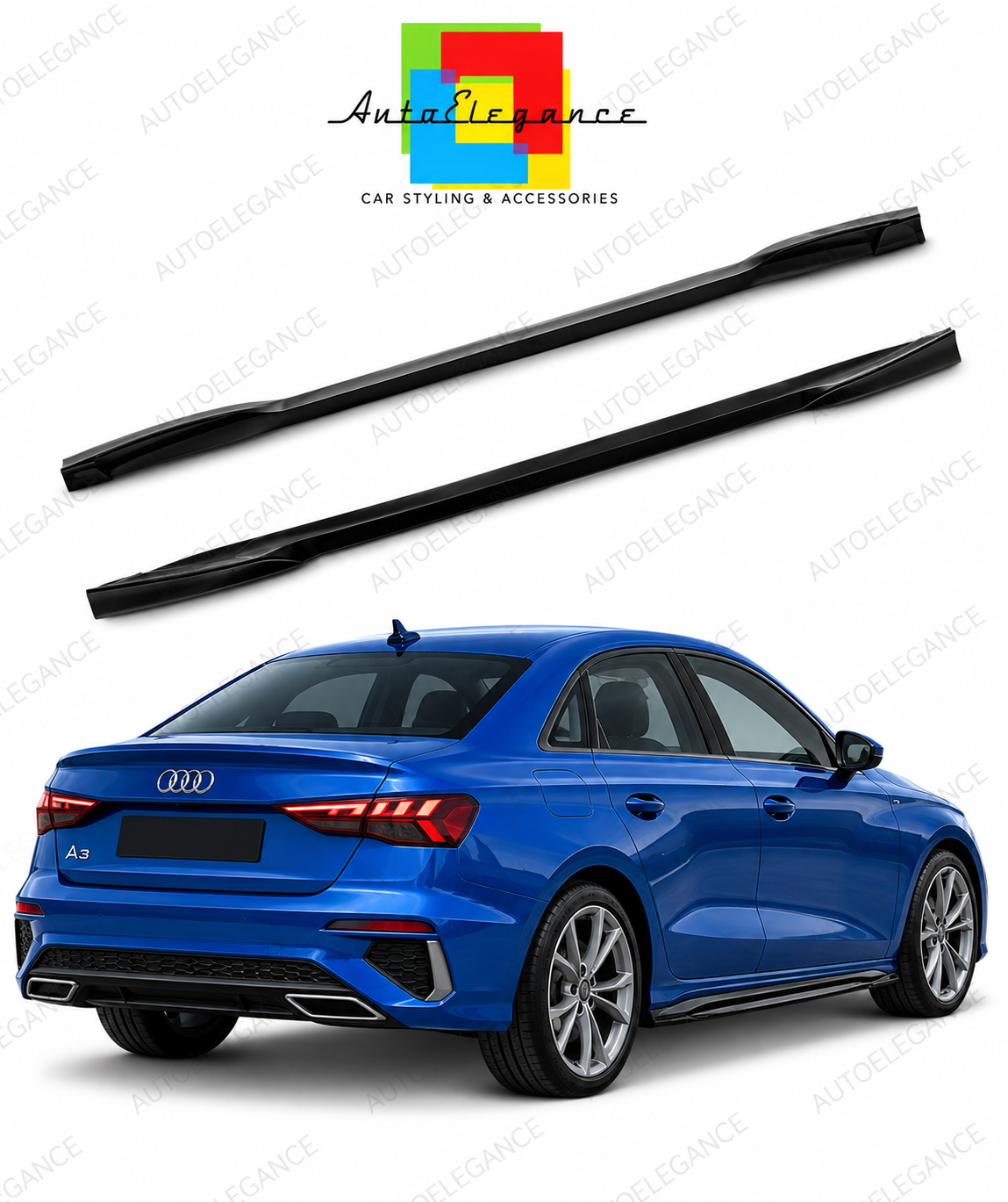 👉Sotto Minigonne laterali adatto per Audi A3 BY berlina (2020-2024)👈