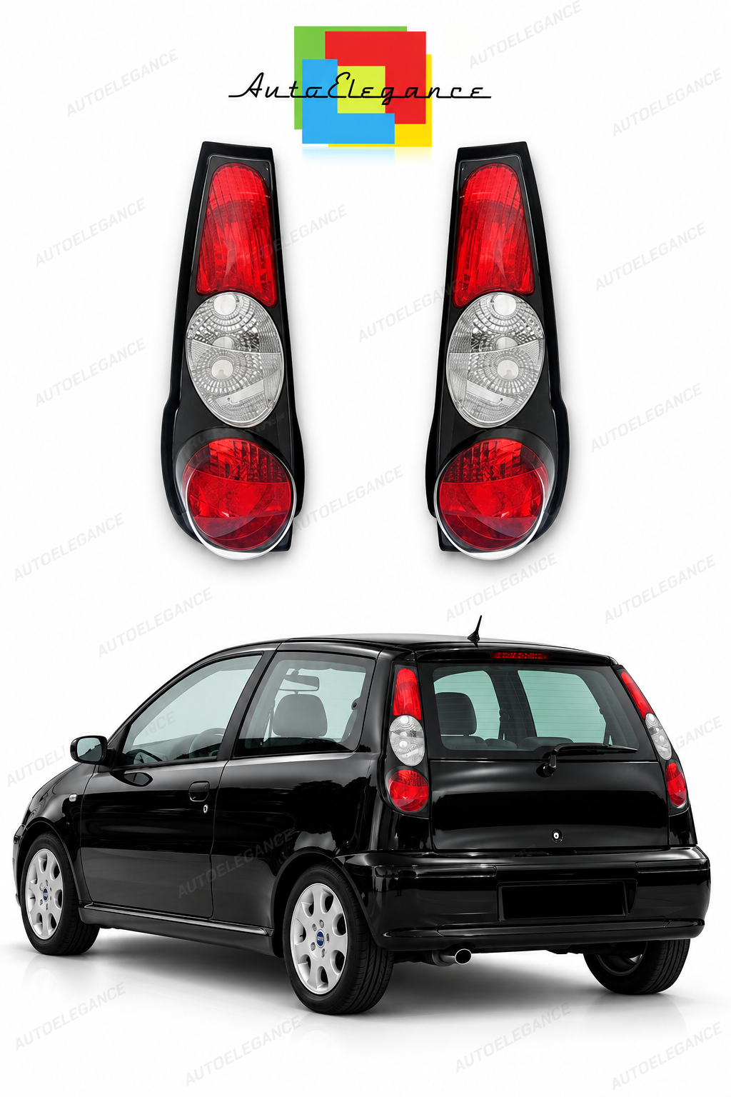 👉Fari posteriori adatto per FIAT PUNTO 1 11.93-09.99 Neri👈