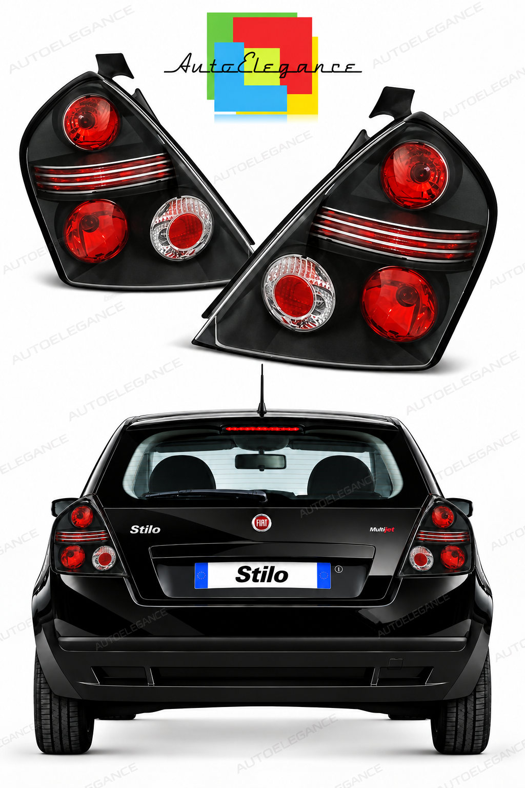 👉Fari posteriori adatto per FIAT STILO 10.01-07 3D neri👈
