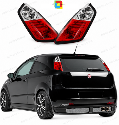 👉Fari posteriori adatto per FIAT Grande Punto 05-09 rosso/bianco LED👈