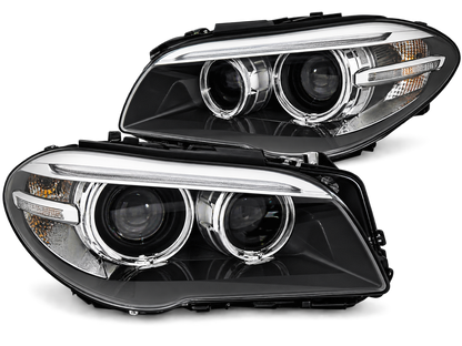 💕ART.10530 FARI ANTERIORI ADATTO PER XENON  BMW 5 F10 F11 10-07.13 NERO💕