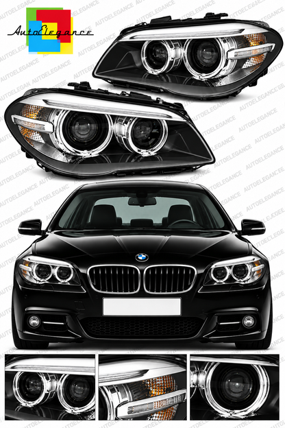 💕ART.10530 FARI ANTERIORI ADATTO PER XENON  BMW 5 F10 F11 10-07.13 NERO💕
