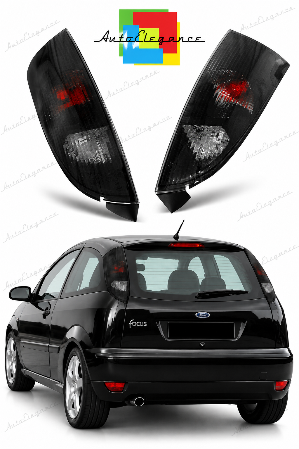 👉Fari Posteriori adatto per FORD FOCUS 1 10.98-10.04 HB fumé👈
