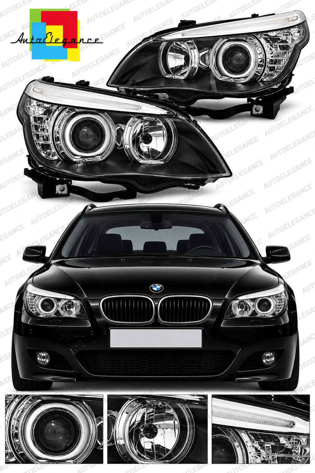 💕ART.10533 FARI ANTERIORI ADATTO PER BMW 5 E60/E61 03-07💕