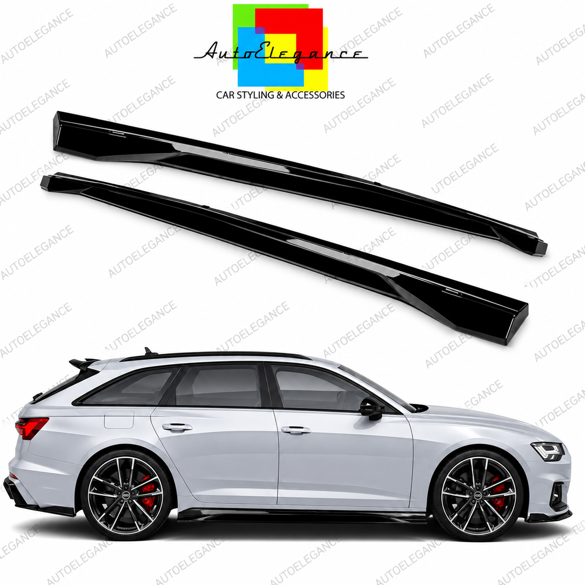 👉Sotto Minigonne laterali adatto per Audi S6 C8/C8 Facelift Sedan & Avant 19-👈