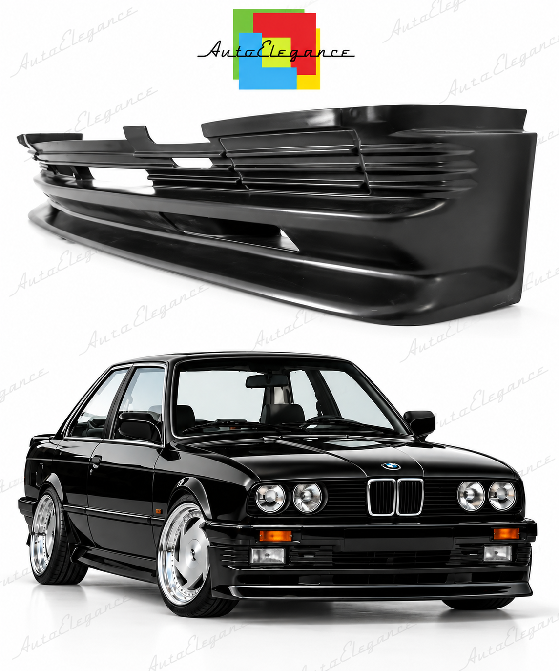 👉ART.10538 PARAURTI ANTERIORE ADATTO PER BMW E30 VETRORESINA LOOK KAMEI👈