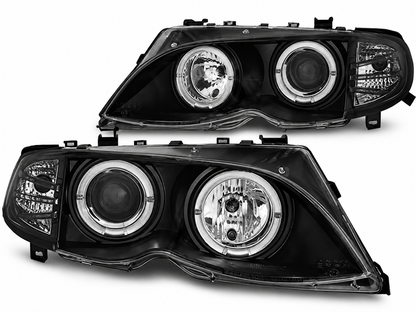 💕ART.10543 FARI ANTERIORI ADATTO PER BMW E46 09.01-03.05 NERO💕