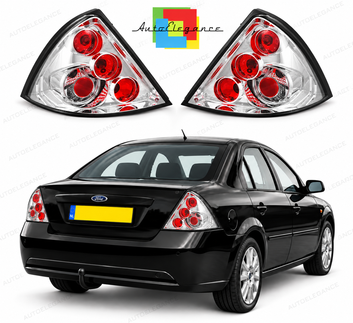 👉Fari Posteriori adatto per  FORD MONDEO MK3 09.00-07 Cromati👈