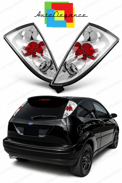 👉Fari Posteriori adatto per FORD FOCUS MK1 10.98-10.04 HATCHBACK Cromati👈