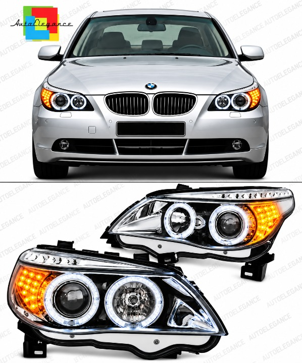 💕ART.10545 FARI ANTERIORI ADATTO  PER BMW 5 E60/E61 03-07 CHROMATO💕