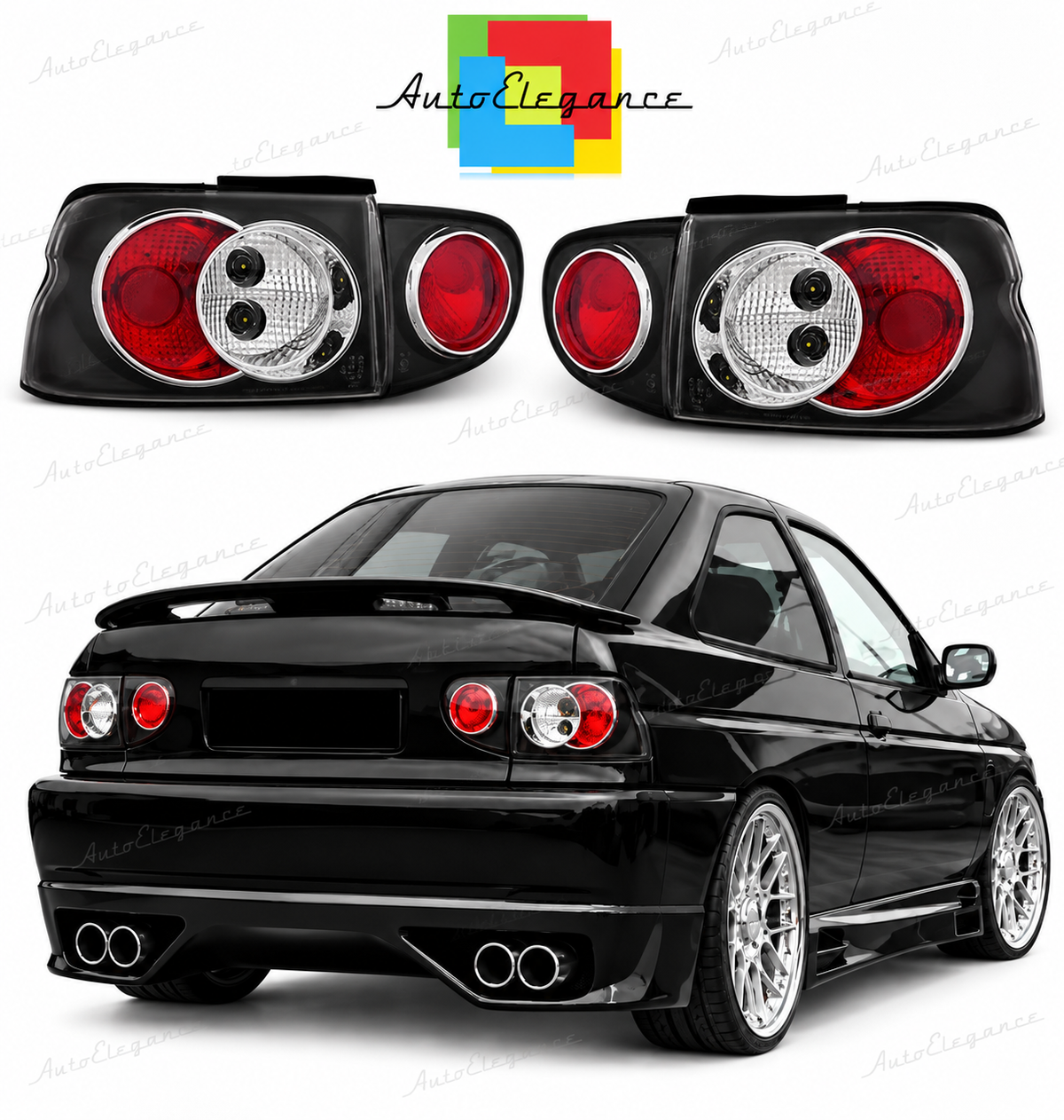 👉Fari Posteriori adatto per FORD ESCORT MK6/7 93-00 NERI👈