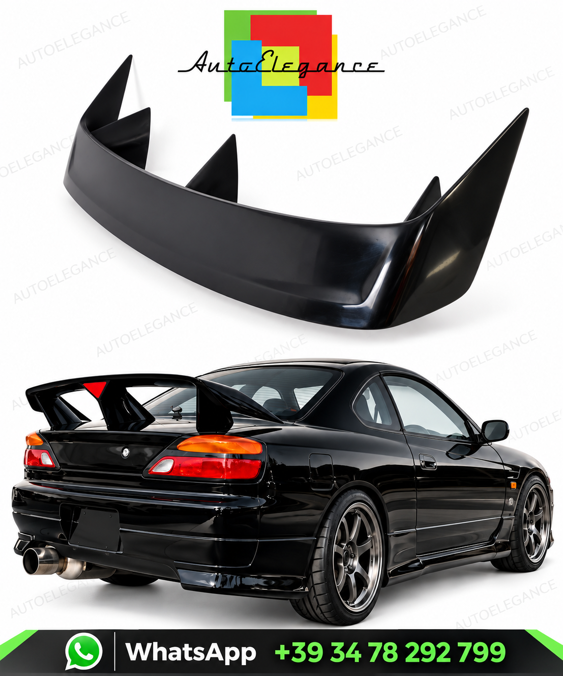 👉ART.10549 Spoiler adatto per Nissan s15 grezzo vetroresina👈