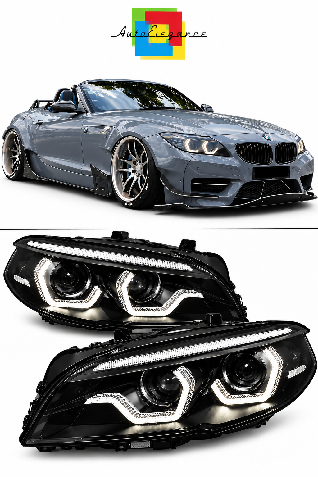 💕ART.10551  FARI  ANTERIORI ADATTO  PER  BMW Z4 E89 09-13 NERO💕