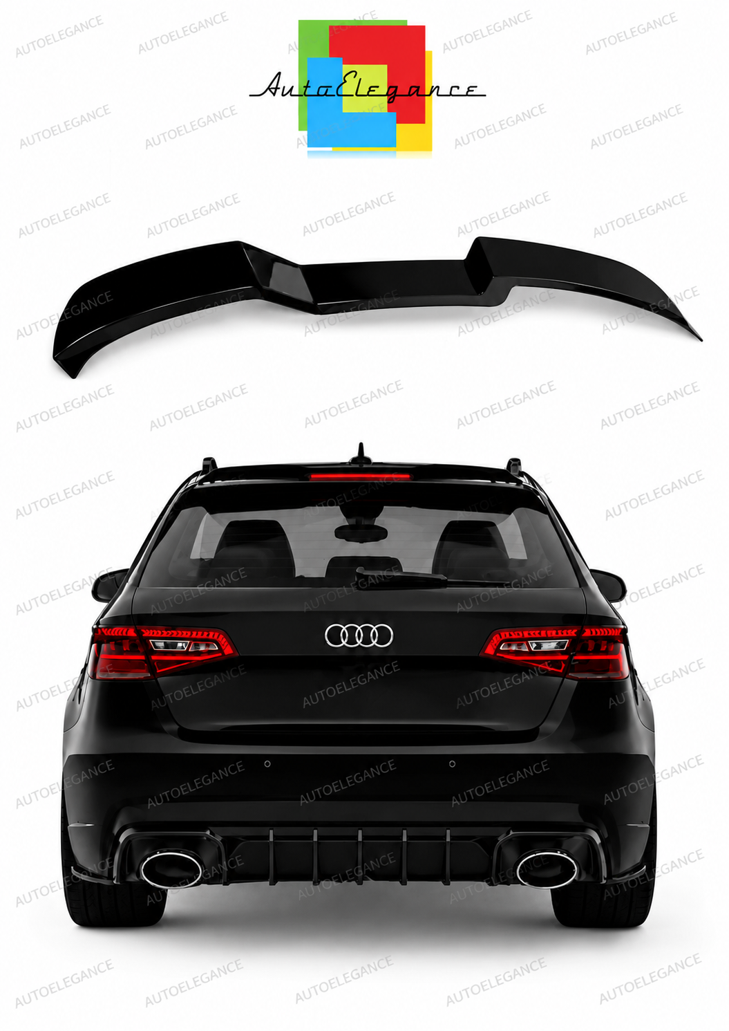 👉Spoiler adatto per Audi RS3 8V Sportback (2015-2016) Facelift (2017-2019)👈