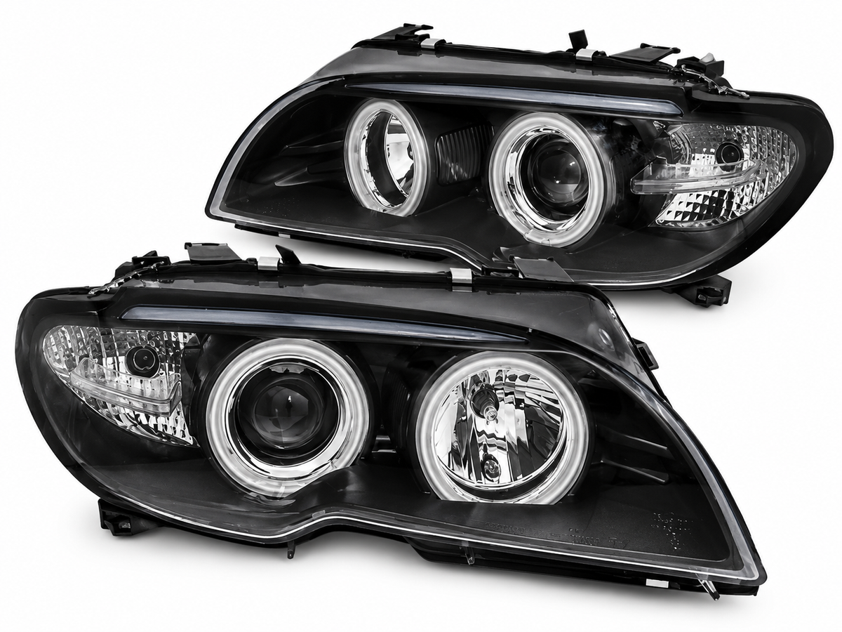 💕ART.7206 FARI "ANGEL EYES" CCFL NERI adatto per BMW E46 Coupe 2003-2006 💕