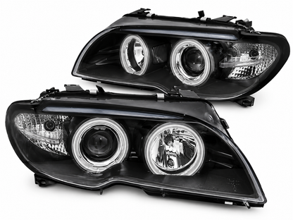 💕ART.7206 FARI "ANGEL EYES" CCFL NERI adatto per BMW E46 Coupe 2003-2006 💕