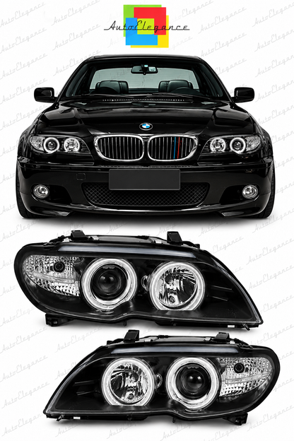 💕ART.7206 FARI "ANGEL EYES" CCFL NERI adatto per BMW E46 Coupe 2003-2006 💕