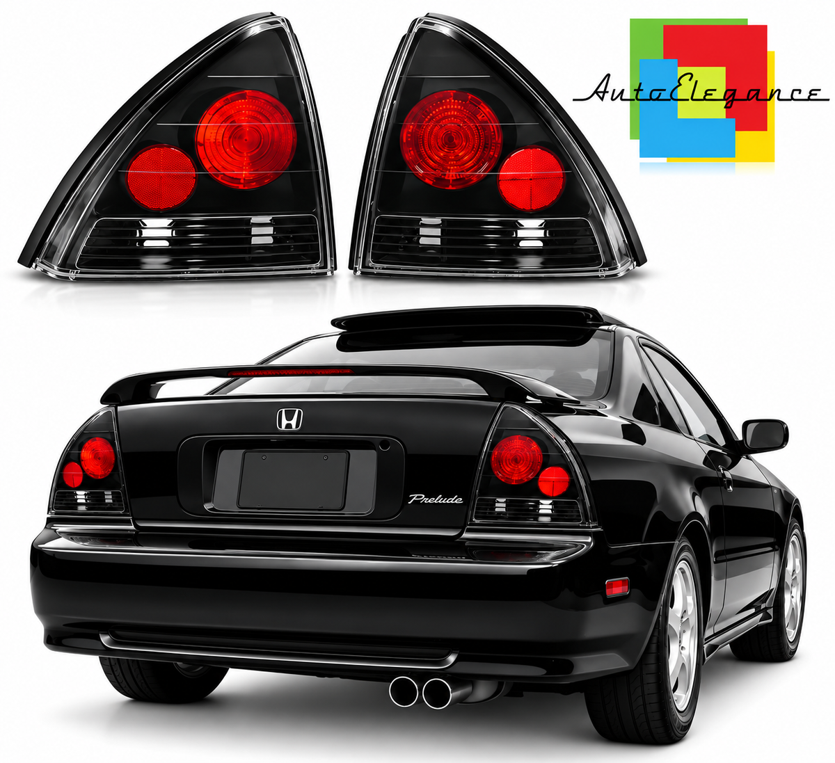 👉Fari Posteriori adatto per HONDA PRELUDE 02.92-01.97 NERI👈