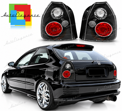 👉FARI POSTERIORI ADATTO PER HONDA CIVIC 09.95-02.01 3D NERI👈