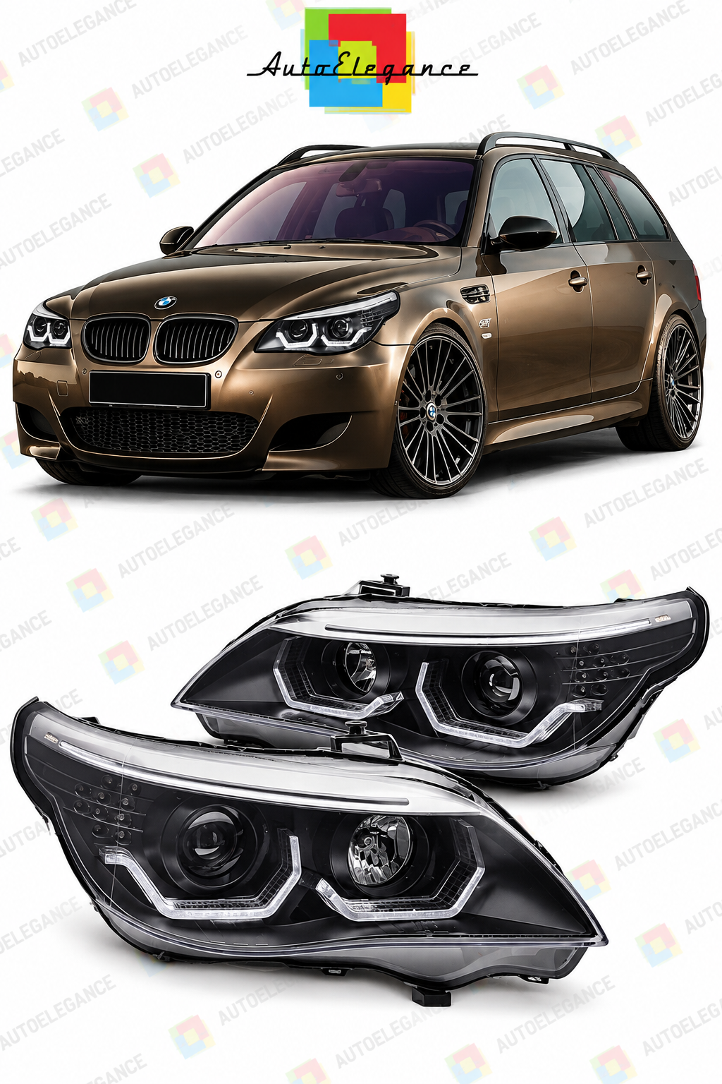 💕ART.5797 FARI ANTERIORI ADATTO PER BMW SERIE 5 E60 E61 03-07💕