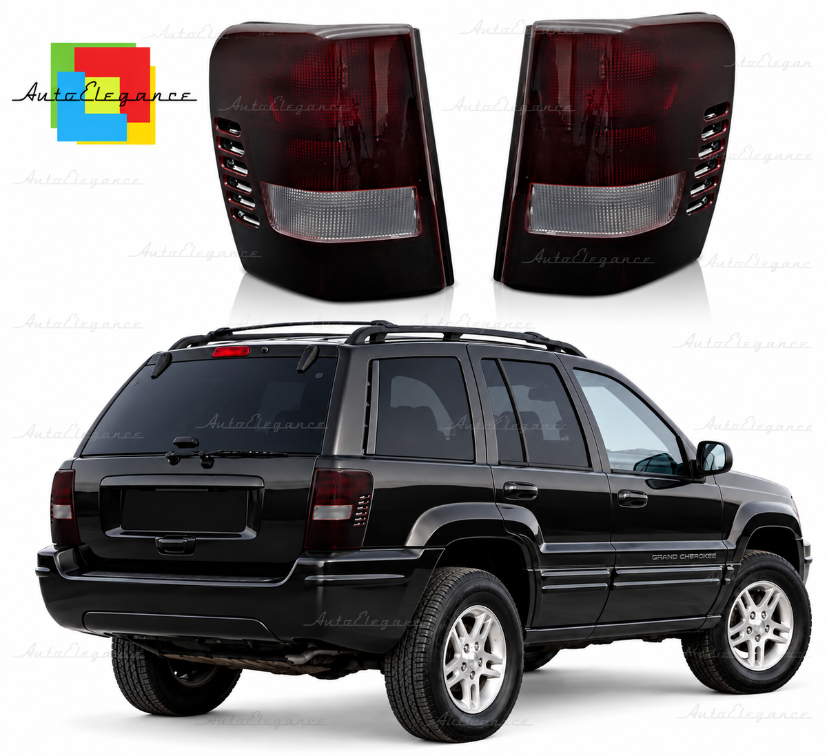 👉Fari Posteriori rosso scuro adatto per Jeep Grand Cherokee (WJ) 99-05.05👈