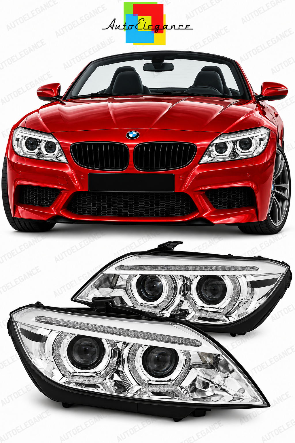 💕ART.10568 FARI  ANTERIORI ADATTO  PER BMW Z4 E89 09-13 CHROME💕