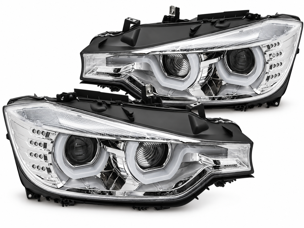 💕ART.10569 FARI ANTERIORI ADATTO PER BMW 3 F30/F31 10.11 - 05.15 CHROME💕